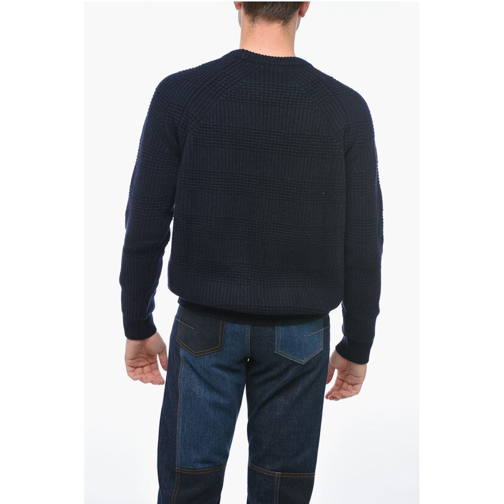Altea Crew Neck Jacquard Virgin Wool Sweater