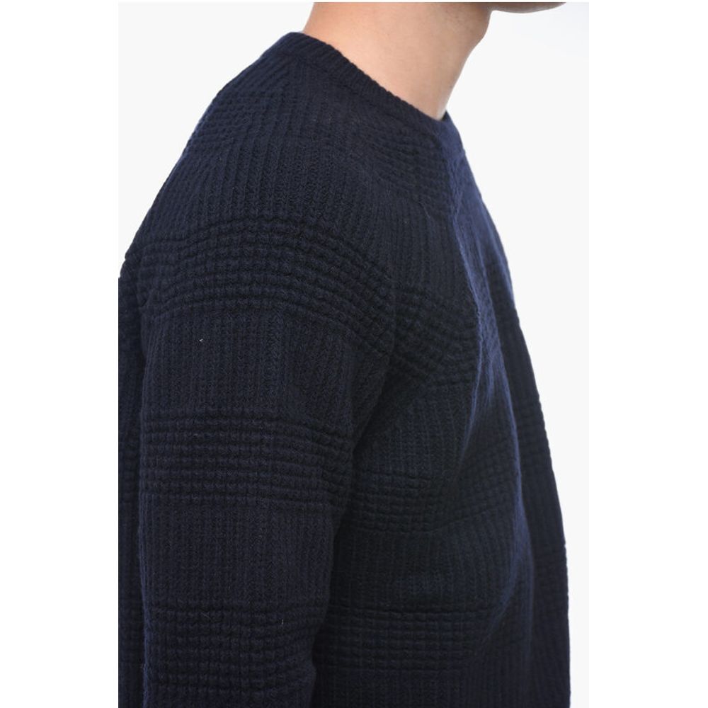 Altea Crew Neck Jacquard Virgin Wool Sweater