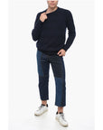 Altea Crew Neck Jacquard Virgin Wool Sweater