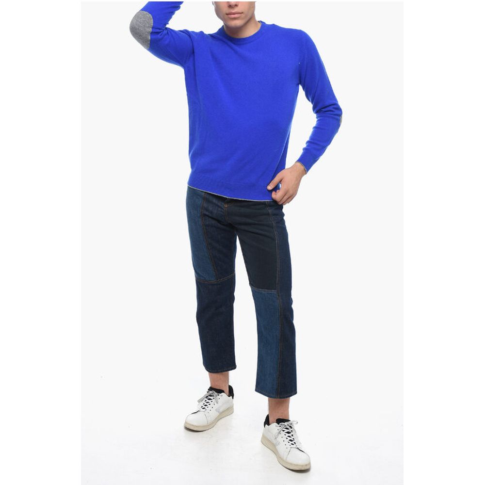 Altea Crew Neck ICON Virgin Wool Sweater with Contrasting Patches