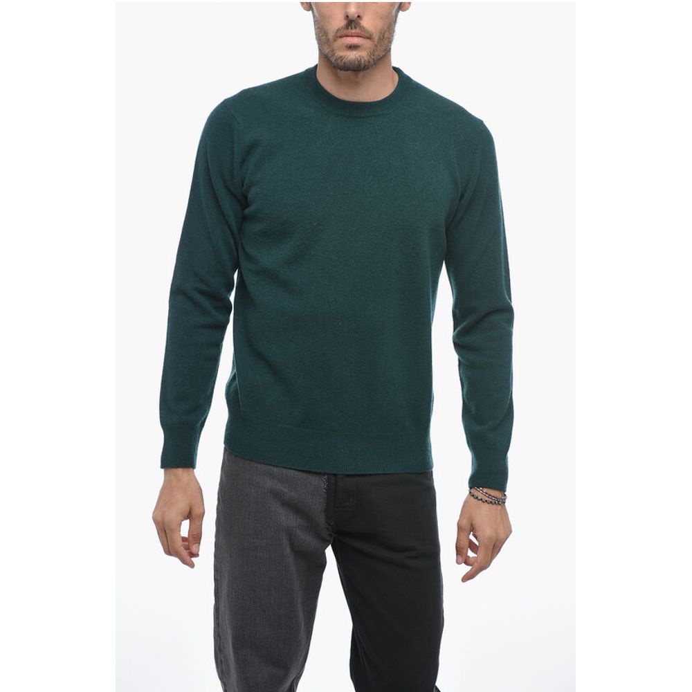 Altea Crew Neck LUNETTA Virgin Wool Sweater with Contrasting Patch