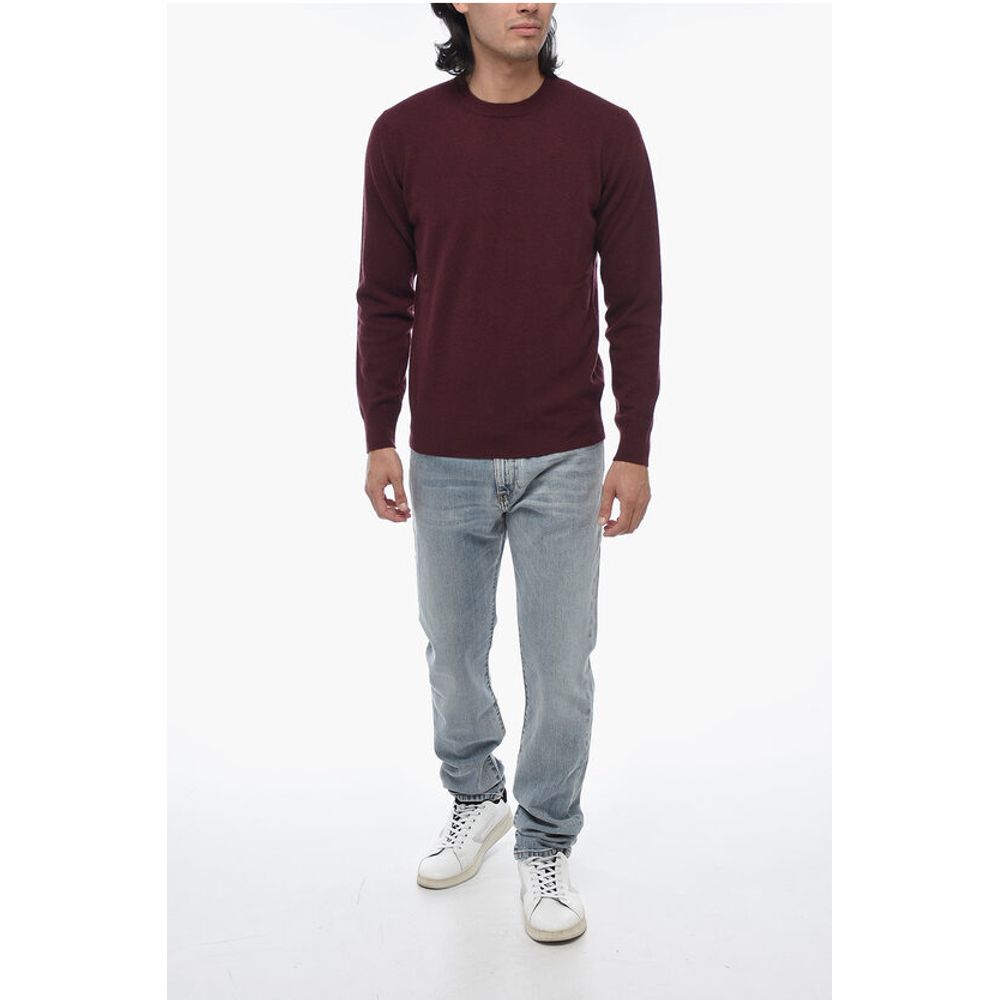 Altea Crew Neck LUNETTA Virgin Wool Sweater with Contrasting Patch