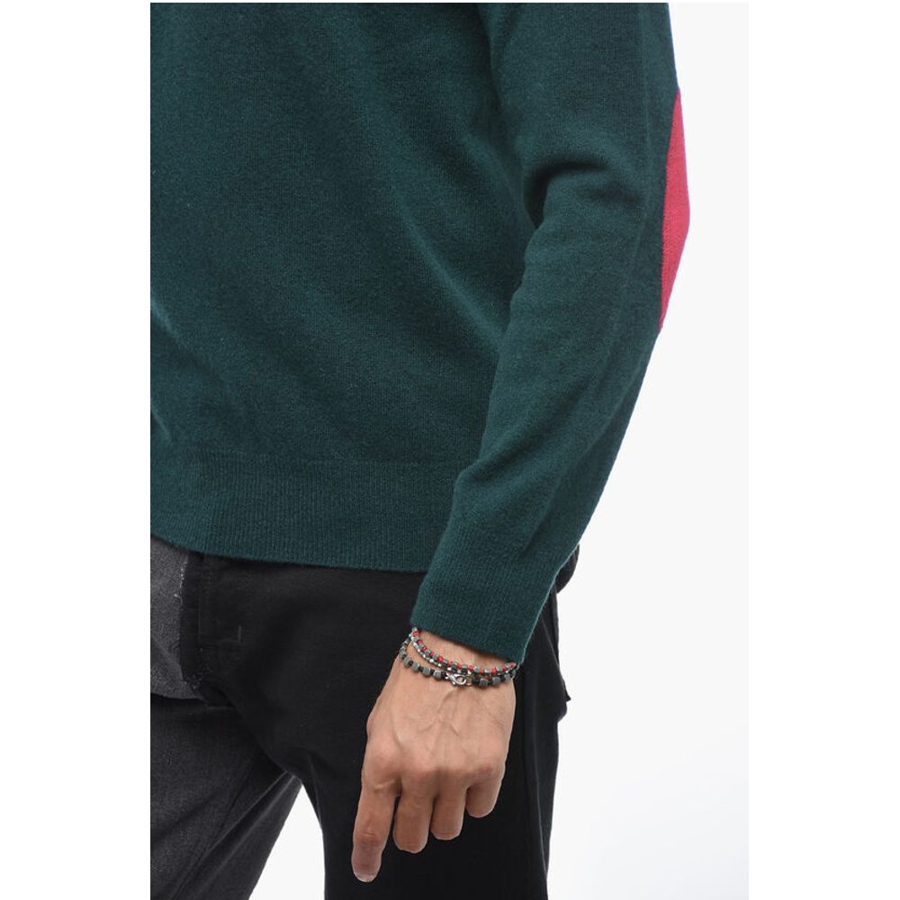 Altea Crew Neck LUNETTA Virgin Wool Sweater with Contrasting Patch