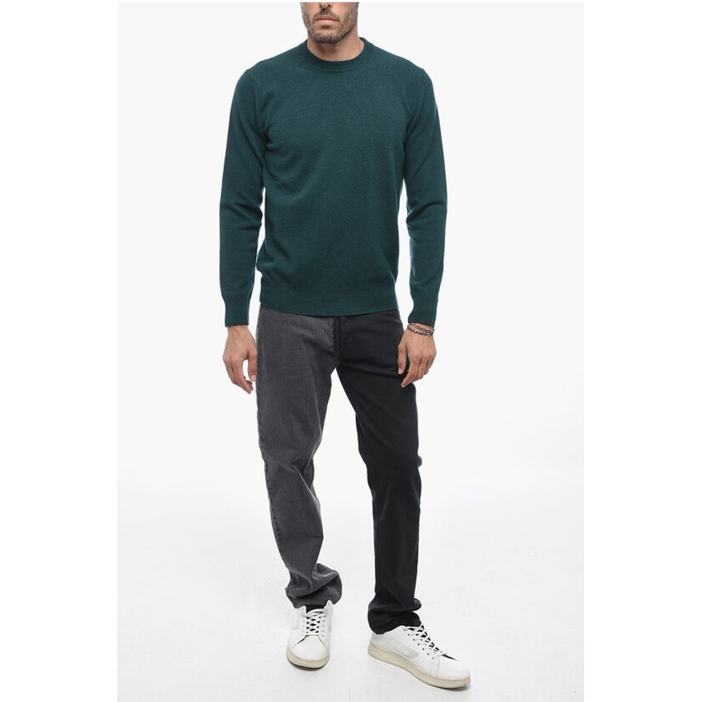 Altea Crew Neck LUNETTA Virgin Wool Sweater with Contrasting Patch