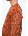 Altea Crew Neck TRECCIA Aran Virgin Wool Sweater
