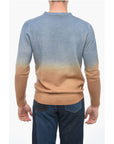Altea Crew Neck Cashmere Blend Sweater with Degradè Bottom