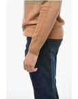 Altea Crew Neck Cashmere Blend Sweater with Degradè Bottom