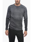 Altea Crew Neck Cashmere Blend Sweater with Degradè Bottom