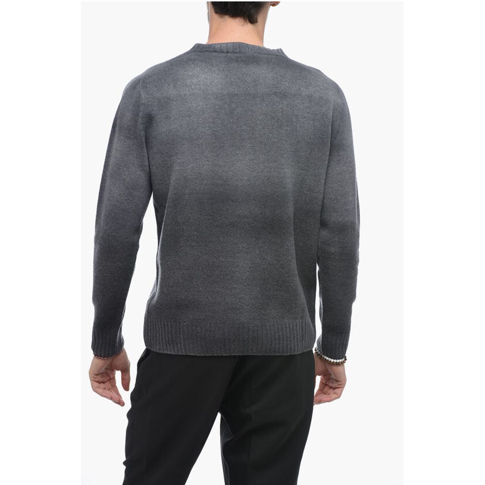 Altea Crew Neck Cashmere Blend Sweater with Degradè Bottom