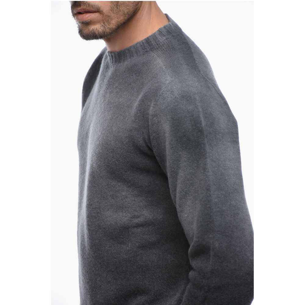 Altea Crew Neck Cashmere Blend Sweater with Degradè Bottom