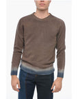 Altea Crew Neck Cashmere Blend Sweater with Degradè Bottom