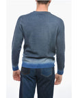 Altea Crew Neck Cashmere Blend Sweater with Degradè Bottom