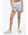 Sporty & Rich Shorts CASSIE WOMAN in Tinta Unita con Banda Elastica Logata