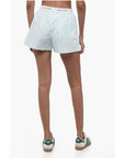 Sporty & Rich Striped Shorts with Logoed Elastic Band