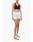 Sporty & Rich Striped Shorts with Logoed Elastic Band