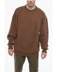 Hed Mayner Solid Color Lightweight Cotton Crew-neck Sweater