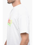 Aries Crew-neck Cotton T-shirt with Logo Maxi