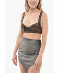 BAIA Leather Bra Top with Embossed Details