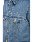 J.Press Sleeveless Denim Jacket with Golden-Buttons
