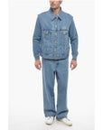 J.Press Sleeveless Denim Jacket with Golden-Buttons