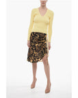 Aeron V-Neck Stretch Fabric Ribbed SHARA Sweater
