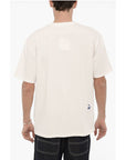 Ader Error Solid Color Crew-neck T-Shirt with Contrasting Logo