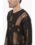 032c Destroyed Effect Sheer Crew-neck Sweater