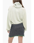 Silk Sweater with Cut-Out Detail and Removable Collar