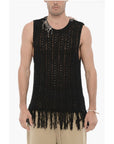 Andersson Bell Perforated Sleeveless GORDON Crew-neck Sweater with Fringes