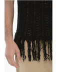 Andersson Bell Perforated Sleeveless GORDON Crew-neck Sweater with Fringes