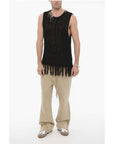 Andersson Bell Perforated Sleeveless GORDON Crew-neck Sweater with Fringes