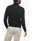 Versace Turtleneck Wool Blend Sweater with Logo