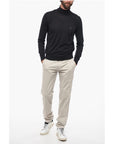 Versace Turtleneck Wool Blend Sweater with Logo