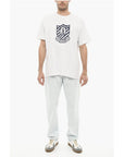 Wild Donkey Solid Color RANGER Crew-neck T-Shirt with Contrasting Print