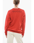 Gucci Crew Neck PARAMOUNT Sweatshirt with Sequined Embroidery