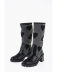 Moschino LOVE Studded High-Boots with Leather Details 8cm