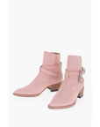 Amiri Croco Embossed Suede JODHPUR Western Booties 5cm