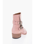 Amiri Croco Embossed Suede JODHPUR Western Booties 5cm