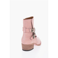Amiri Croco Embossed Suede JODHPUR Western Booties 5cm