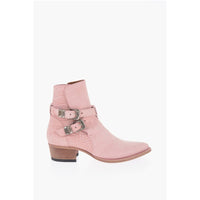 Amiri Croco Embossed Suede JODHPUR Western Booties 5cm