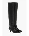 3Juin Over-the-Knee Leather Boots with Point Toe