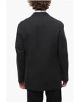 J.Press Wool and Flax Side Vents Peak Lapel Double-Breasted Blazer