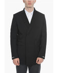 MSFTSrep Wool Blend Flap Pockets Double Breast Jacket