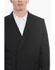 MSFTSrep Wool Blend Flap Pockets Double Breast Jacket