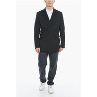 MSFTSrep Wool Blend Flap Pockets Double Breast Jacket