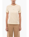 Holzweiler Solid Color SUZANA Crew-neck T-Shirt with Printed Logo