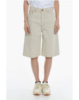 Samsoe Samsoe Denim REBECCA Shorts with Visible Stitching
