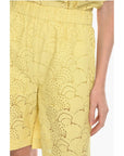 Samsoe Samsoe Solid Color KAREN Shorts with Perforated Motif