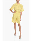 Samsoe Samsoe Solid Color KAREN Shorts with Perforated Motif