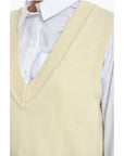 Samsoe Samsoe V-Neck KRISTA Knitted Vest with Contrasting Stitching